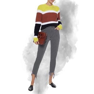 M.I.H JEANS Mimi cropped high-rise slim-leg jeans